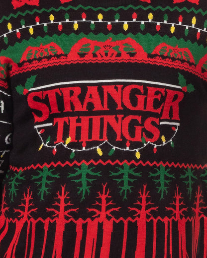Stranger Things Ugly Sweater Men's The Upside Down Holiday Knit Pullover