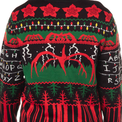 Stranger Things Ugly Sweater Men's The Upside Down Holiday Knit Pullover