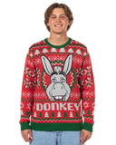 Shrek Ugly Sweater for Christmas Men's Donkey Fair Isle Holiday Knit Pullover