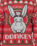 Shrek Ugly Sweater for Christmas Men's Donkey Fair Isle Holiday Knit Pullover