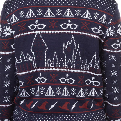 Harry Potter Adult Hogwarts Houses Knit Ugly Sweater for Christmas