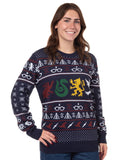Harry Potter Adult Hogwarts Houses Knit Ugly Sweater for Christmas
