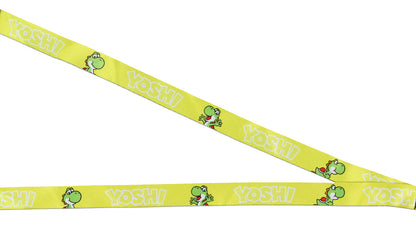 Super Mario Bros Yoshi Lanyard Badge Holder with 2.5" Rubber Yoshi Pendant