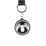 Marvel Venom Wristlet Strap Lanyard for Keys with 2" Rubber Keychain