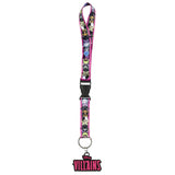 Disney Villains Chibi Print Wrist Strap Lanyard for Keys with 2" Rubber Keychain