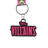 Disney Villains Chibi Print Wrist Strap Lanyard for Keys with 2" Rubber Keychain