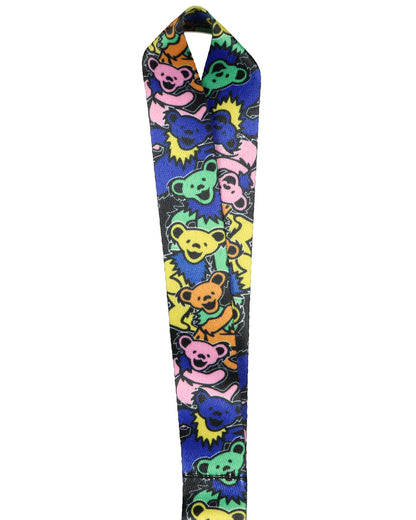 Grateful Dead Dancing Bears Wrist Strap Lanyard For Keys Wallet