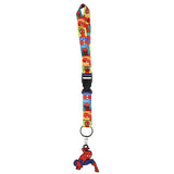 Marvel Spider-Man Many Faces Wrist Strap Lanyard for Keys with 2" Keychain