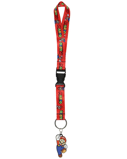 Super Mario Wrist Lanyard Wristlet Keychain Nintendo Games Breakaway Lanyard