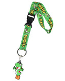 Super Mario Bros Yoshi Wrist Lanyard For Keys Keychain Wallet OSFM