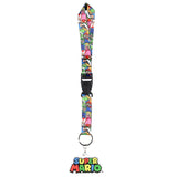 Super Mario Bros Wrist Strap Lanyard For Keys Keychain Wallet OSFM