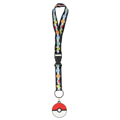 Pokemon Wrist Strap Lanyard for Keys Keychain Wallet OSFM with Charm