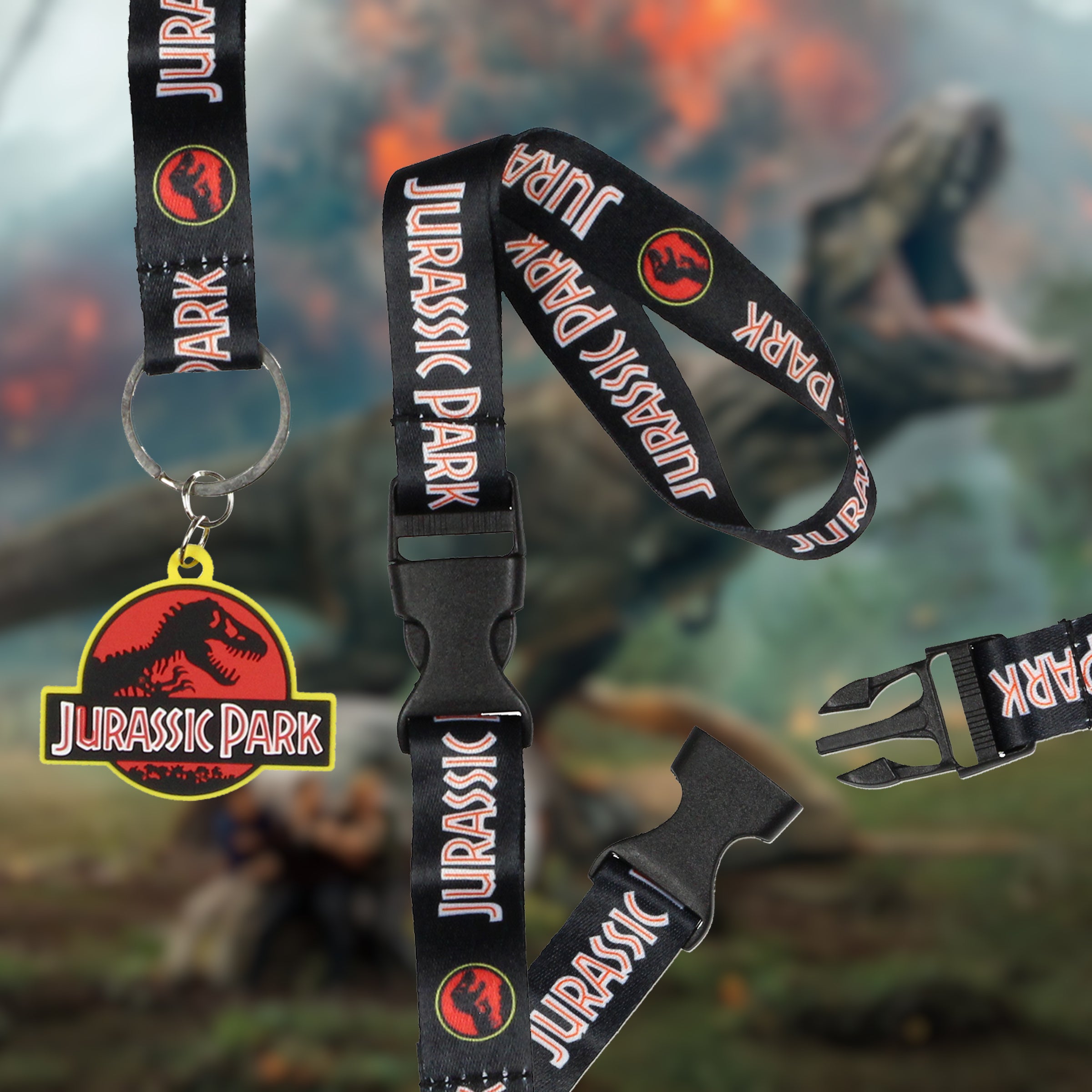 Jurassic Park T-Rex Wristlet Hand Lanyard For Keys Wallet