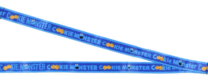 Sesame Street Cookie Monster Reversible ID Lanyard Badge Cookie Rubber Pendant