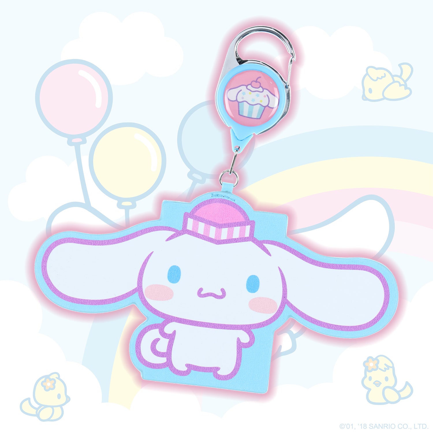 Hello Kitty and Friends Snack Shop Cinnamoroll Retractable ID Badge Reel