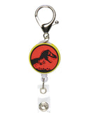 Jurassic Park Rubber Dino Design Badge Reel ID Badge Holder Retractable Lanyard