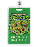 TMNT Turtle Rubber Shell Badge Reel Retractable Lanyard with Lobster Claw Clasp