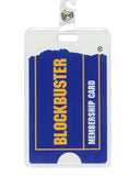 Blockbuster Torn Ticket Rubber Badge Reel and ID Holder Retractable Lanyard