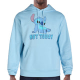 Disney Lilo & Stitch Hoodie Men's Not Today Stitch Pullover Sweatshirt (XL)