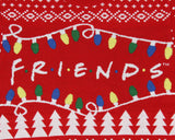 Friends TV Series Men's Logo And Holiday Lights Ugly Christmas Sweater
