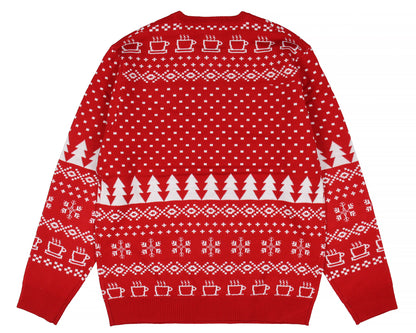Friends TV Series Men's Logo And Holiday Lights Ugly Sweater for Christmas
