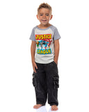 DC Comics Boys' Justice League Superhero Lineup Collectible Raglan T-Shirt