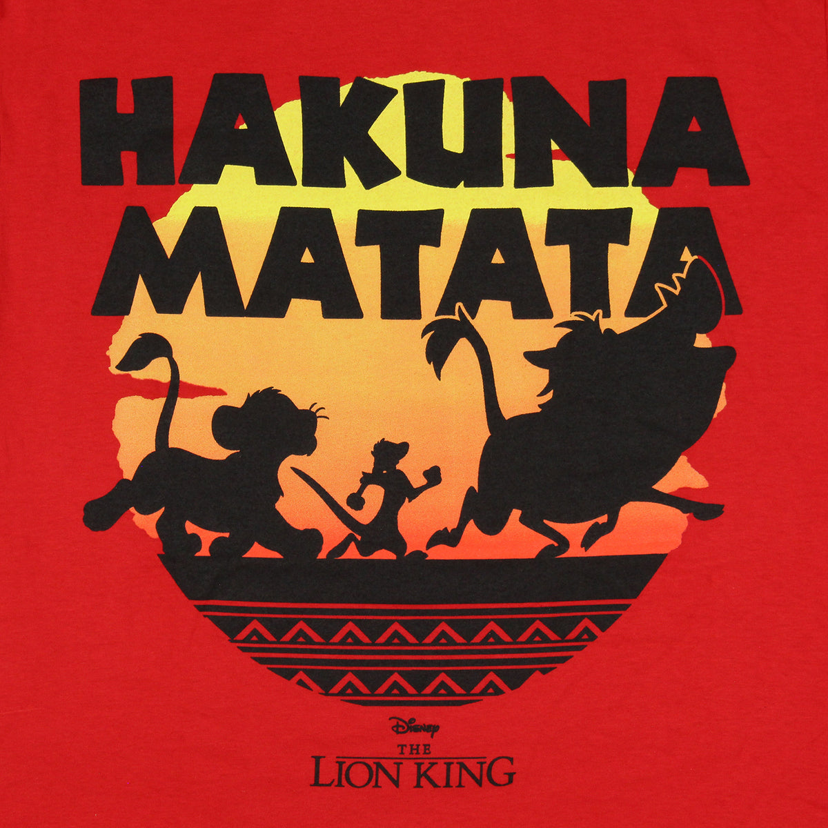 Disney Lion King Men's Hakuna Matata Silhouette Sunset Adult T-shirt