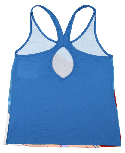Disney The Little Mermaid Kiss The Girl Blue Keyhole Tank Top