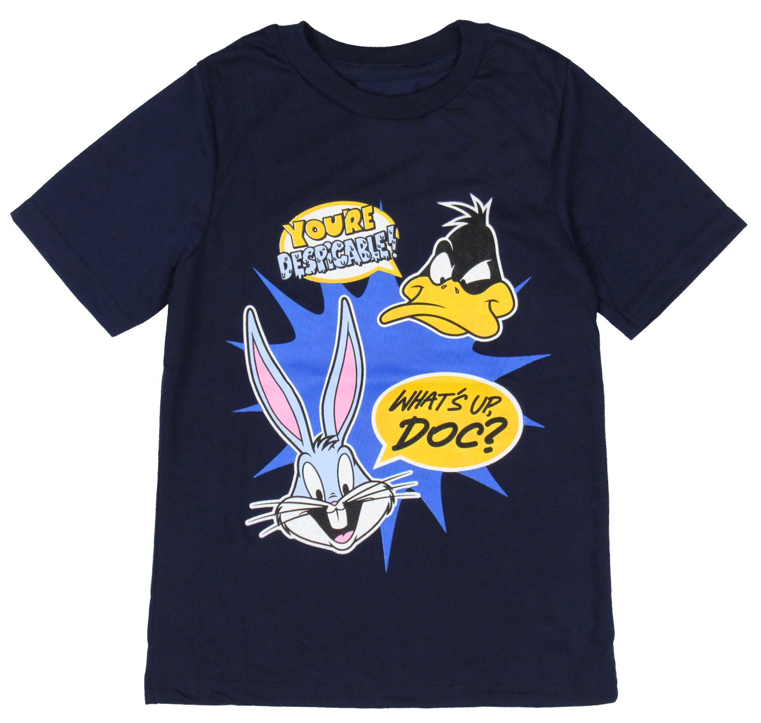 Looney Tunes Boys' Daffy Duck And Bugs Bunny Catchphrases Kids T-Shirt