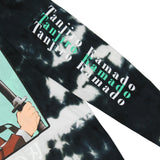 Demon Slayer Mens' Tanjiro Kamado Kanji Tie-Dye Long Sleeve Adult T-Shirt