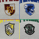 Harry Potter Houses Embroidered Varsity Jersey Pullover Long Sleeve Tops For Women - Gryffindor, Ravenclaw, Slytherin, Hufflepuff - Seven Times Six