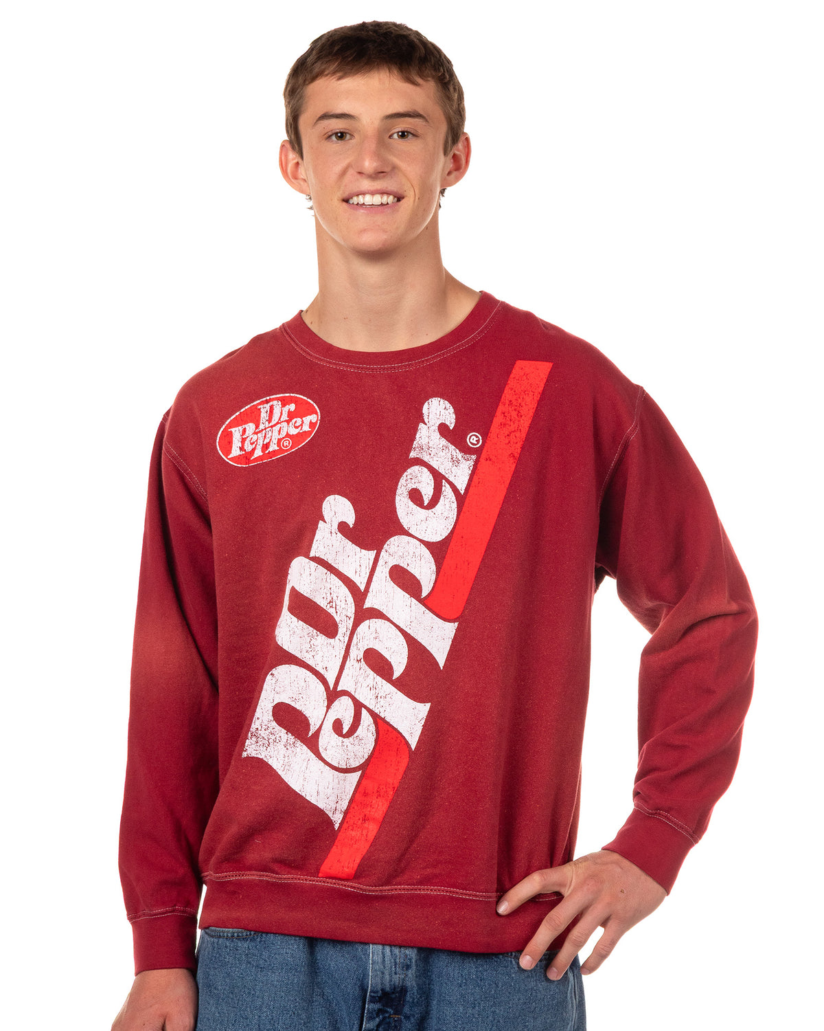 Dr. Pepper Sweatshirt Men's Long-Sleeve Pullover Sweater
