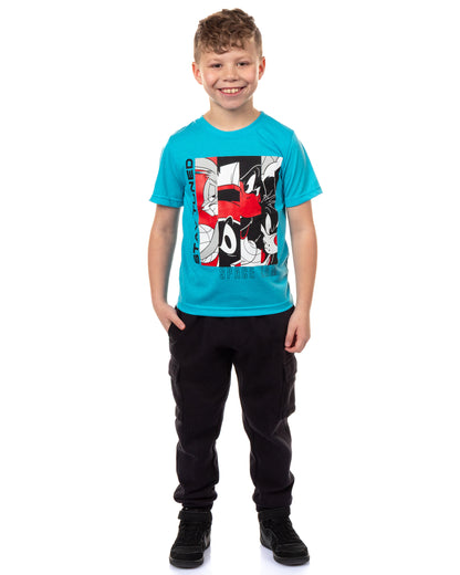 Looney Tunes Little Boy's Space Jam Stay Tuned Profile Portraits T-Shirt