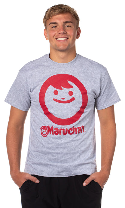 Maruchan Men's Ramen Noodle Happy Face Logo Design T-Shirt (Large) Adult