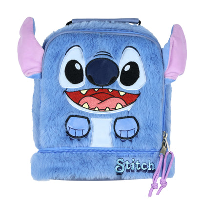 Disney Lilo & Stitch Furry Stitch 3D Dual Compartment Insulated Lunch Tote 10"