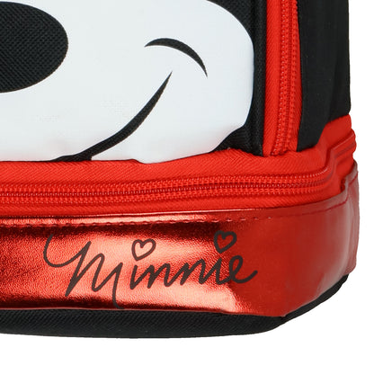 Minnie Mouse Lunch Box Minnie Metallic Design Dual Compartment Tote 10"