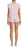 Women's Friends TV Show Pajama Set 3 PC Shirt And Shorts With No-Show Socks