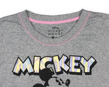 Disney Womens' Mickey Mouse Foil Long Sleeve Pajama Top Sleepwear Shirt