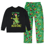 Dr. Seuss GRINCH Men's I'm The Mean One Adult Lounge Pajama Sleep Set