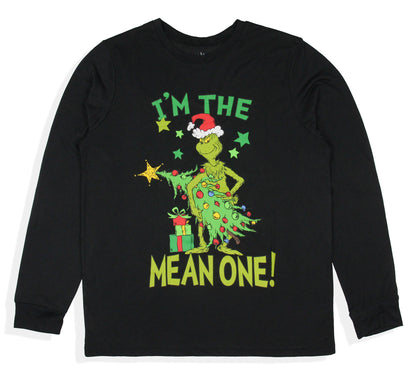 Dr. Seuss GRINCH Men's I'm The Mean One Adult Lounge Pajama Sleep Set