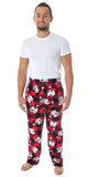 Disney Mickey Mouse Mens Plaid Minky Plush Fleece Pajama Pants