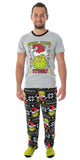 Dr. Seuss GRINCH 3 Piece Gift Pajama Set (Fleece Pants, Shirt, Socks)