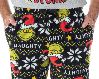 Dr. Seuss GRINCH 3 Piece Gift Pajama Set (Fleece Pants, Shirt, Socks)