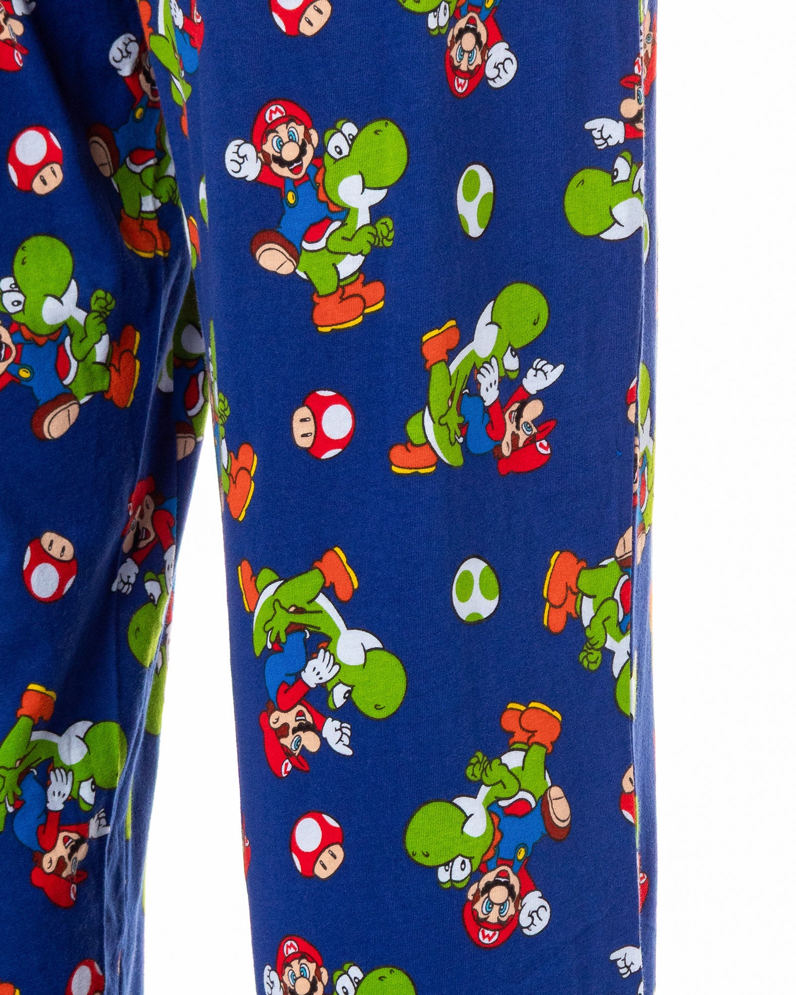 Nintendo Men's Mario and Yoshi Power Up Soft Touch Cotton Pajama Pants