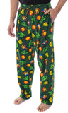 Nintendo Adult Donkey Kong and Diddy Kong Tropical Soft Cotton Pajama Pants
