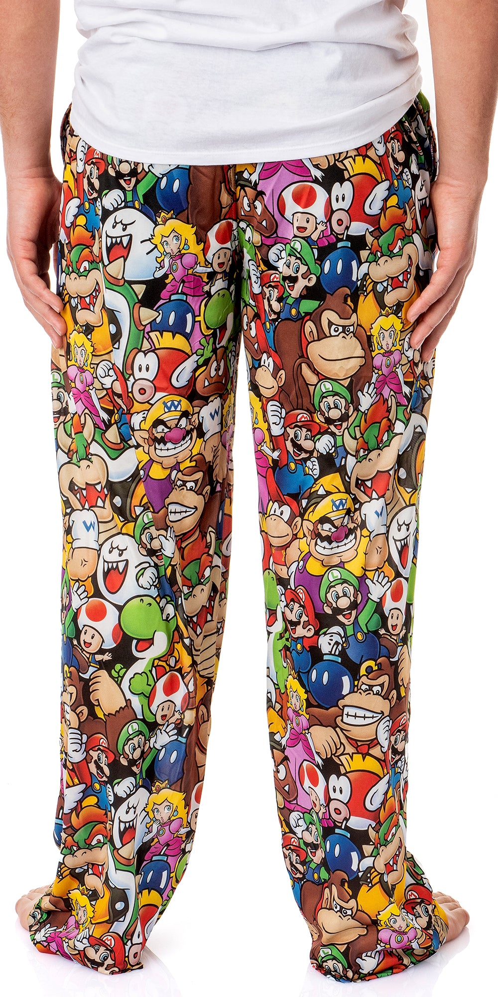 Nintendo Super Mario Pajama Pants Men's Character Collage Loungewear