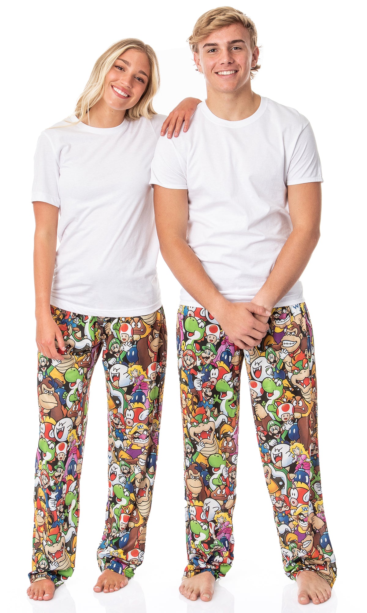 Nintendo Super Mario Pajama Pants Men's Character Collage Loungewear
