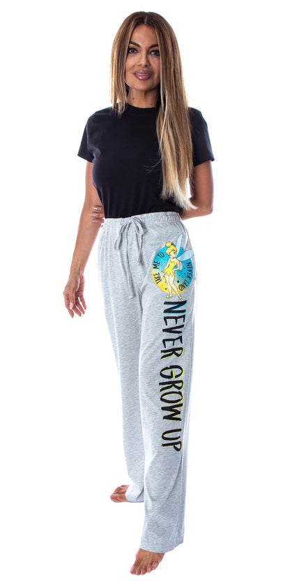 Disney Women's Tinker Bell Never Grow Up Soft Touch Cotton Pajama Pants