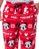 Disney Mickey Mouse Men's Santa Mickey Pajama Sleep Set Shirt Pants and Socks