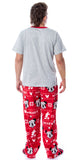 Disney Mickey Mouse Men's Santa Mickey Pajama Sleep Set Shirt Pants and Socks